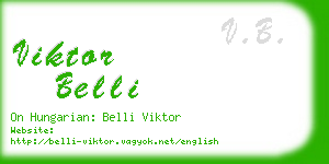 viktor belli business card